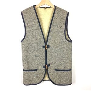 Irish Tweed Sherpa Vest by Norm Thompson - Size 40